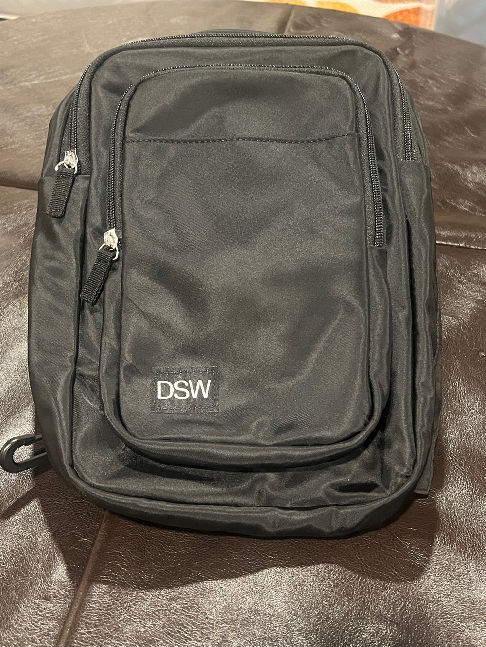 DSW Black Multi-Zip Crossbody